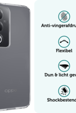 Forterra Forterra OPPO A80 Hoesje Siliconen - Transparant - 2 PACK