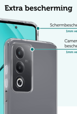 Forterra Forterra OPPO A80 Hoesje Siliconen - Transparant - 2 PACK