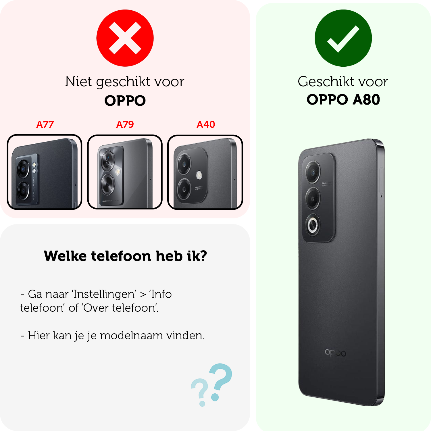 Forterra Forterra OPPO A80 Hoesje Shockproof Met 2x Screenprotector