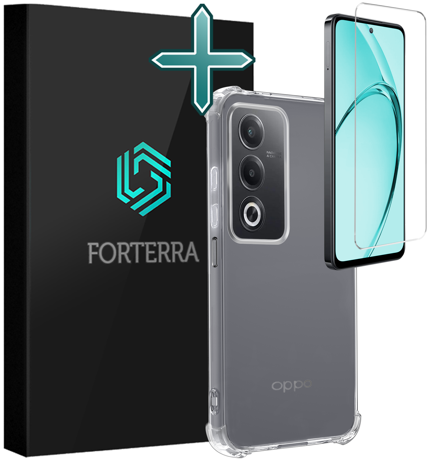 Forterra Forterra OPPO A80 Hoesje Shockproof Met Screenprotector