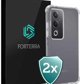Forterra Forterra OPPO A80 Hoesje Shockproof - Transparant - 2 PACK