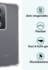 Forterra Forterra OPPO A80 Hoesje Shockproof - Transparant - 2 PACK