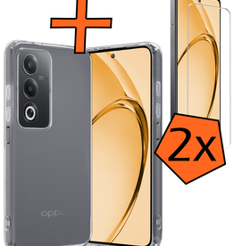 Nomfy Nomfy OPPO A80 Hoesje Siliconen Met 2x Screenprotector - Transparant