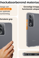 Nomfy Nomfy OPPO A80 Hoesje Siliconen Met Screenprotector - Transparant