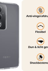 Nomfy Nomfy OPPO A80 Hoesje Siliconen Met Screenprotector - Transparant