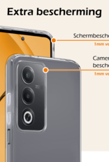 Nomfy Nomfy OPPO A80 Hoesje Siliconen Met Screenprotector - Transparant
