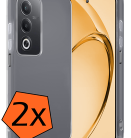 Nomfy Nomfy OPPO A80 Hoesje Siliconen - Transparant - 2 PACK