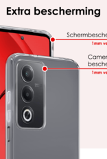NoXx NoXx OPPO A80 Hoesje Siliconen Met 2x Screenprotector - Transparant