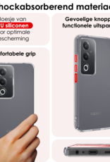 NoXx NoXx OPPO A80 Hoesje Siliconen Met 2x Screenprotector - Transparant