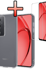 NoXx NoXx OPPO A80 Hoesje Siliconen Met Screenprotector - Transparant