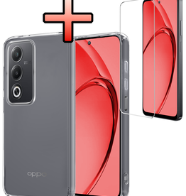 NoXx NoXx OPPO A80 Hoesje Siliconen Met Screenprotector - Transparant