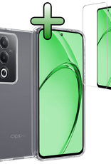 BASEY. BASEY. OPPO A80 Hoesje Siliconen Met Screenprotector - Transparant