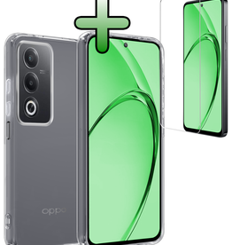 BASEY. BASEY. OPPO A80 Hoesje Siliconen Met Screenprotector - Transparant