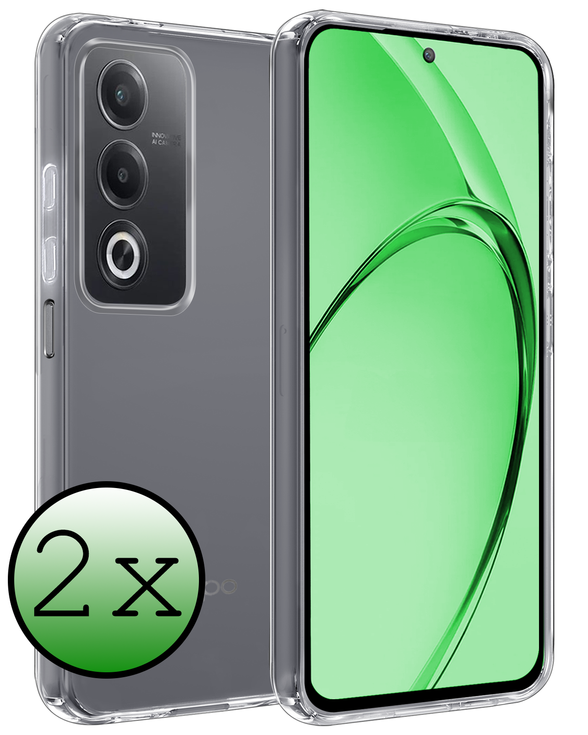 BASEY. BASEY. OPPO A80 Hoesje Siliconen - Transparant - 2 PACK