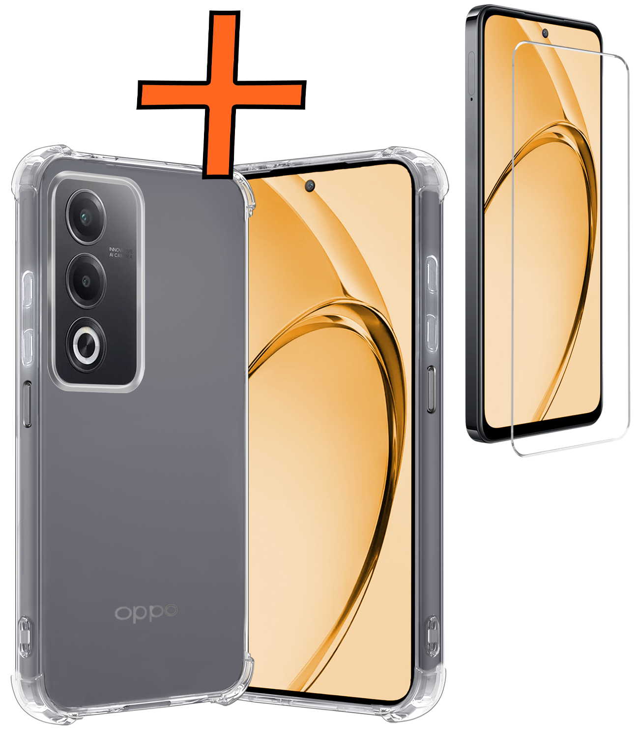 Nomfy Nomfy OPPO A80 Hoesje Shockproof Met Screenprotector