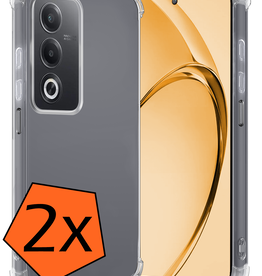 Nomfy Nomfy OPPO A80 Hoesje Shockproof - Transparant - 2 PACK