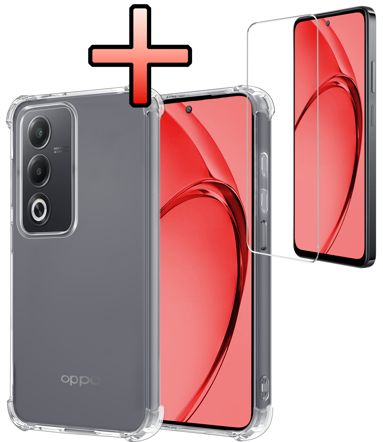 NoXx NoXx OPPO A80 Hoesje Shockproof Met Screenprotector