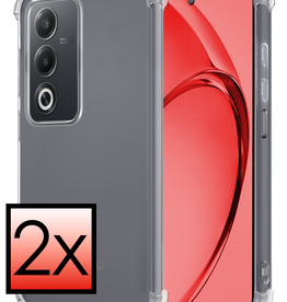 NoXx NoXx OPPO A80 Hoesje Shockproof - Transparant - 2 PACK