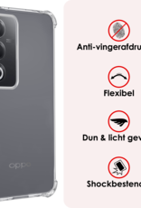 NoXx NoXx OPPO A80 Hoesje Shockproof - Transparant - 2 PACK