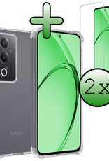 BASEY. BASEY. OPPO A80 Hoesje Shockproof Met 2x Screenprotector