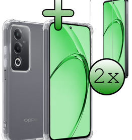 BASEY. BASEY. OPPO A80 Hoesje Shockproof Met 2x Screenprotector