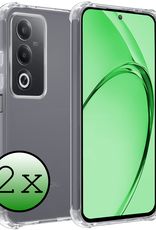 BASEY. BASEY. OPPO A80 Hoesje Shockproof - Transparant - 2 PACK