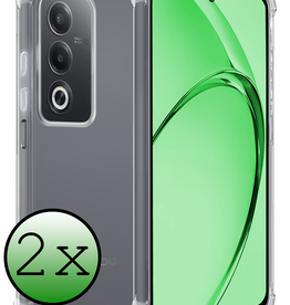 BASEY. BASEY. OPPO A80 Hoesje Shockproof - Transparant - 2 PACK