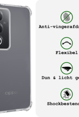 BASEY. BASEY. OPPO A80 Hoesje Shockproof - Transparant - 2 PACK