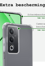 BASEY. BASEY. OPPO A80 Hoesje Shockproof - Transparant - 2 PACK