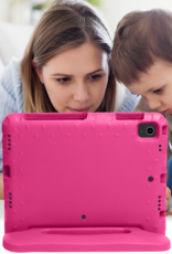 Nomfy Hoes Geschikt voor iPad Air 6 (11 inch) Hoes Bumper Kindvriendelijk Kids Case Kinderhoes - Hoesje Geschikt voor iPad Air 2024 (11 inch) Hoesje Shockproof Cover Hoes - Roze