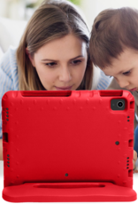 Nomfy Hoes Geschikt voor iPad Air 6 (11 inch) Hoes Bumper Kindvriendelijk Kids Case Kinderhoes - Hoesje Geschikt voor iPad Air 2024 (11 inch) Hoesje Shockproof Cover Hoes - Rood