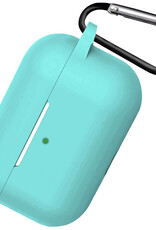 NoXx Hoes Geschikt voor AirPods 3 Hoesje Cover Silicone Case Hoes - Mintblauw