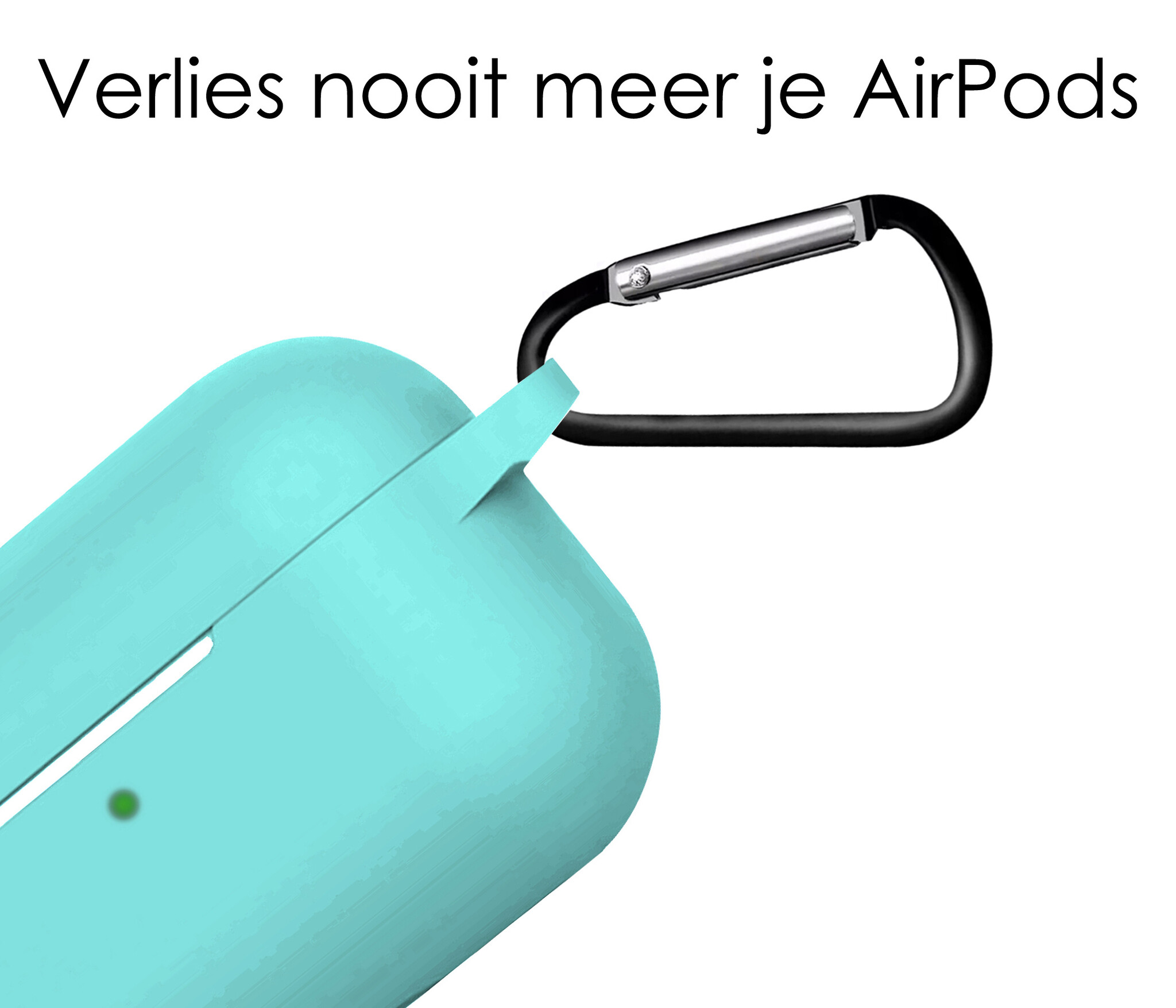 NoXx Hoes Geschikt voor AirPods 3 Hoesje Cover Silicone Case Hoes - Mintblauw