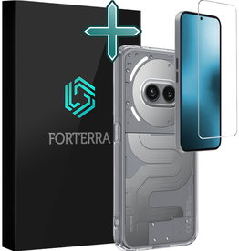 Forterra Forterra Nothing Phone (2a) Plus Hoesje Siliconen Met Screenprotector - Transparant