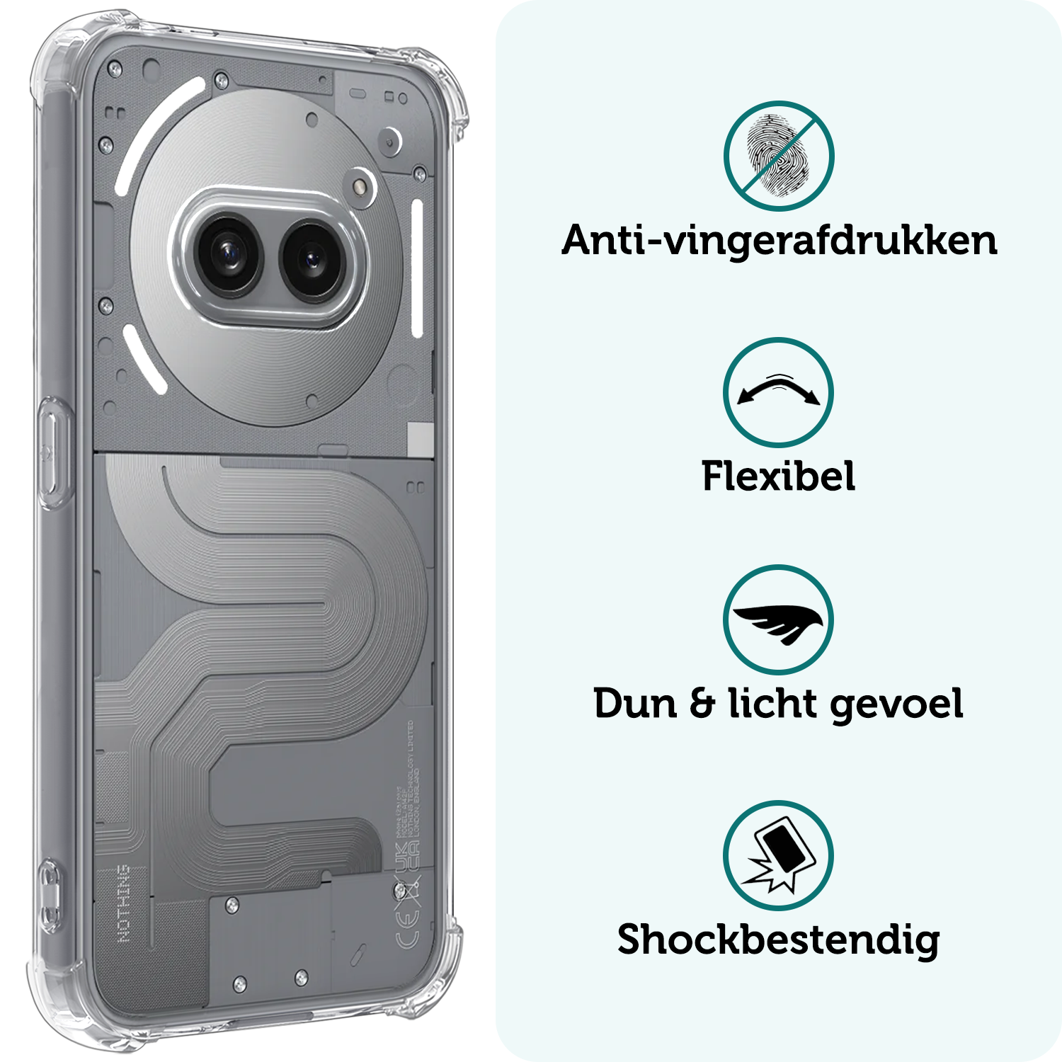 Forterra Forterra Nothing Phone (2a) Plus Hoesje Shockproof - Transparant - 2 PACK