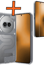 Nomfy Nomfy Nothing Phone (2a) Plus Hoesje Siliconen Met Screenprotector - Transparant