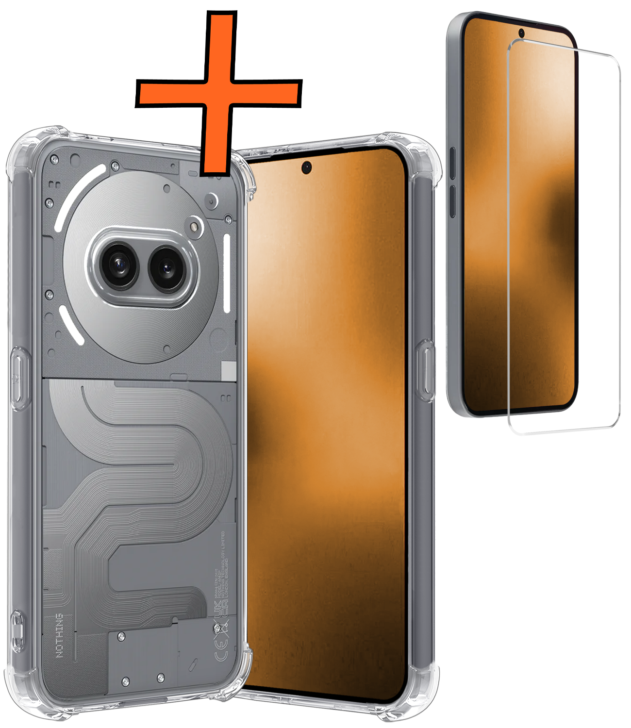 Nomfy Nomfy Nothing Phone (2a) Plus Hoesje Shockproof Met Screenprotector