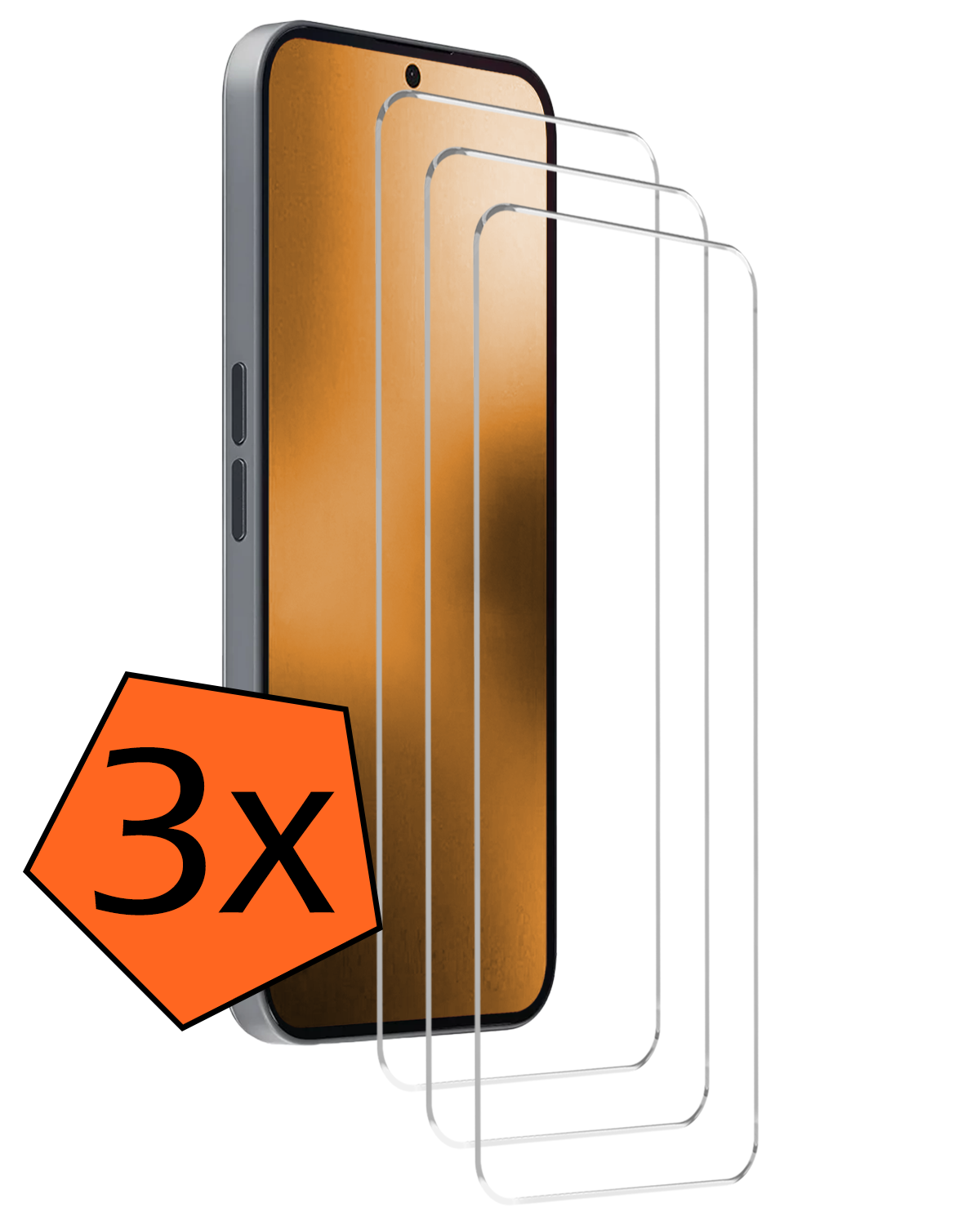 Nomfy Nomfy Nothing Phone (2a) Plus Screenprotector Glas - 3 PACK