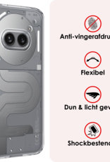 NoXx NoXx Nothing Phone (2a) Plus Hoesje Siliconen Met 2x Screenprotector - Transparant