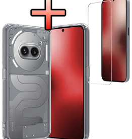 NoXx NoXx Nothing Phone (2a) Plus Hoesje Siliconen Met Screenprotector - Transparant