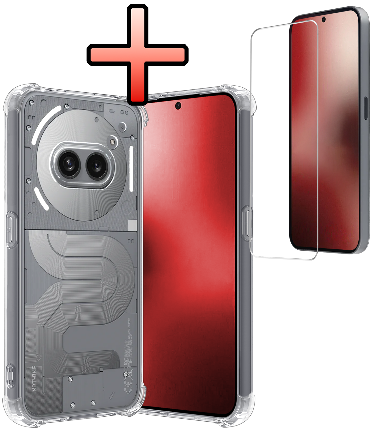 NoXx NoXx Nothing Phone (2a) Plus Hoesje Shockproof Met Screenprotector