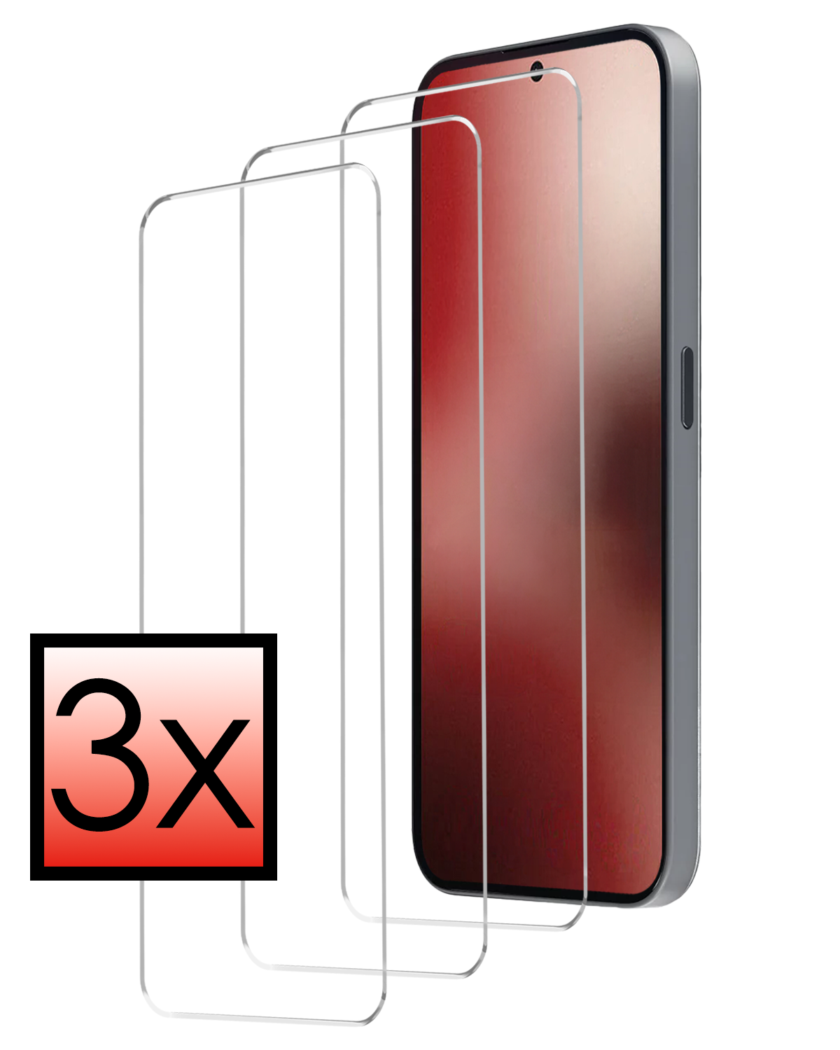 NoXx NoXx Nothing Phone (2a) Plus Screenprotector Glas - 3 PACK