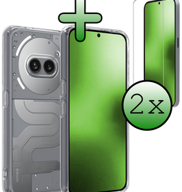 BASEY. BASEY. Nothing Phone (2a) Plus Hoesje Siliconen Met 2x Screenprotector - Transparant