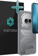 Forterra Forterra Nothing Phone (2a) Hoesje Siliconen Met Screenprotector - Transparant