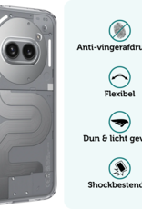 Forterra Forterra Nothing Phone (2a) Hoesje Siliconen Met Screenprotector - Transparant