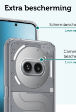 Forterra Forterra Nothing Phone (2a) Hoesje Siliconen Met Screenprotector - Transparant