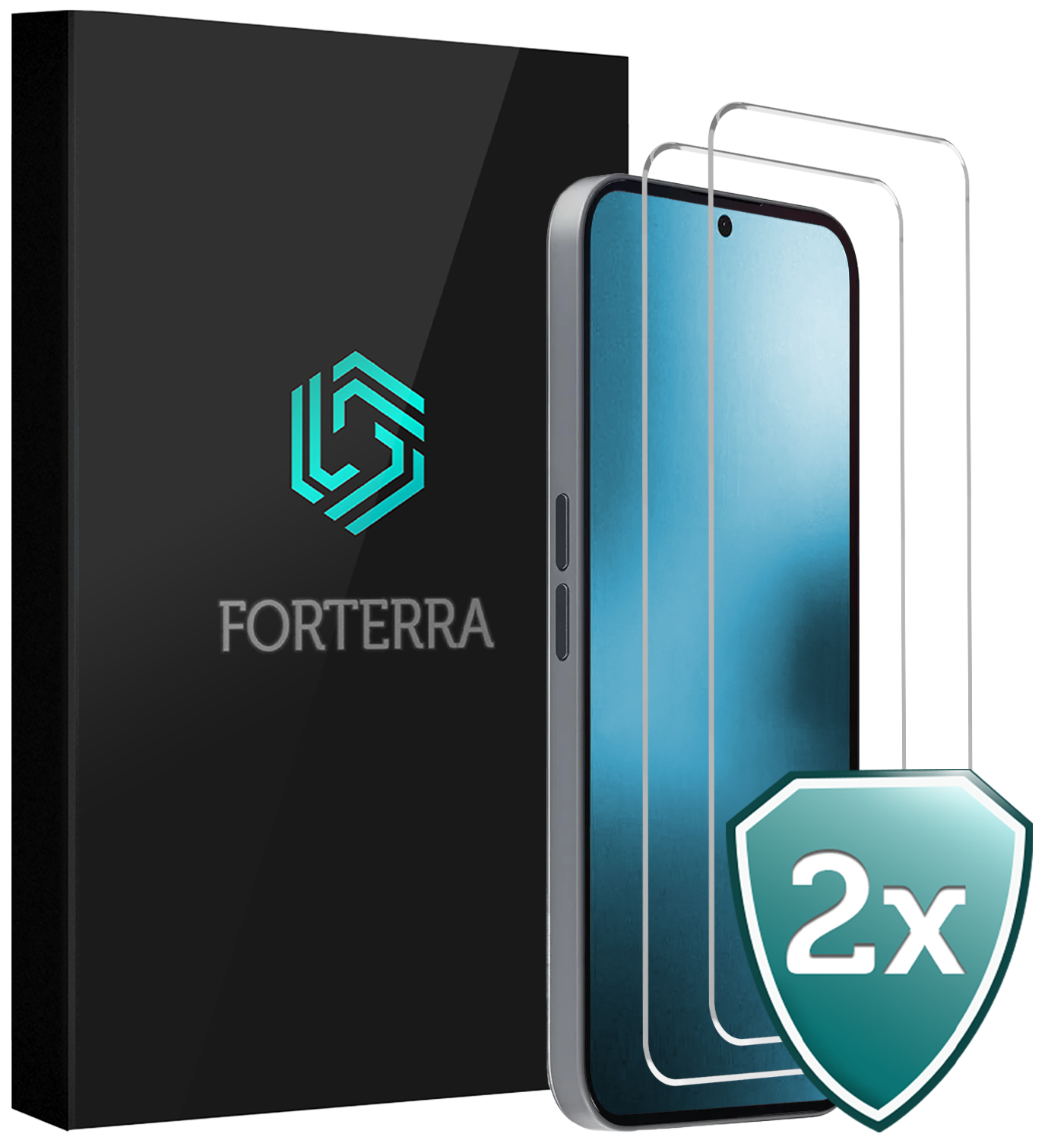 Forterra Forterra Nothing Phone (2a) Screenprotector Glas - 2 PACK