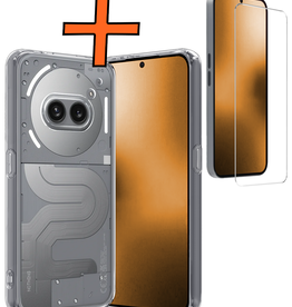 Nomfy Nomfy Nothing Phone (2a) Hoesje Siliconen Met Screenprotector - Transparant