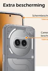 Nomfy Nomfy Nothing Phone (2a) Hoesje Siliconen Met Screenprotector - Transparant
