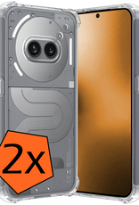 Nomfy Nomfy Nothing Phone (2a) Hoesje Shockproof - Transparant - 2 PACK